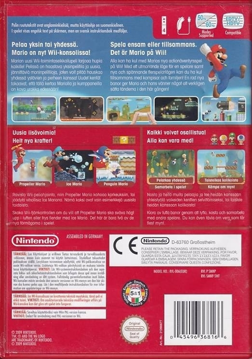 New Super Mario Bros. Wii - Finsk og Svensk - Nintendo Wii (B Grade) (Genbrug)